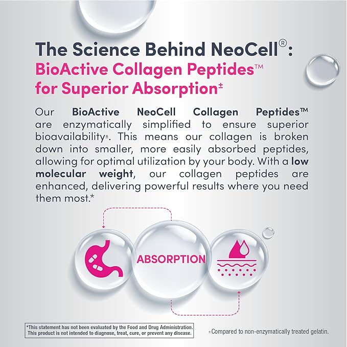 NeoCell Grassfed Collagen Peptides Powder Berry Lemon - 190g