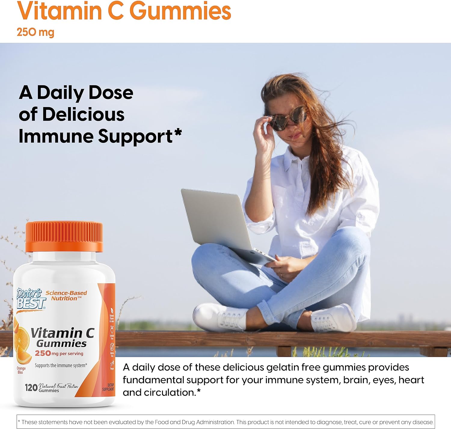 Doctor's Best Vitamin C Gummies 250mg 120 gummies