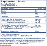 Supplement facts label for Life Extension Super Omega-3 complex showing EPA, DHA, and extract amounts.