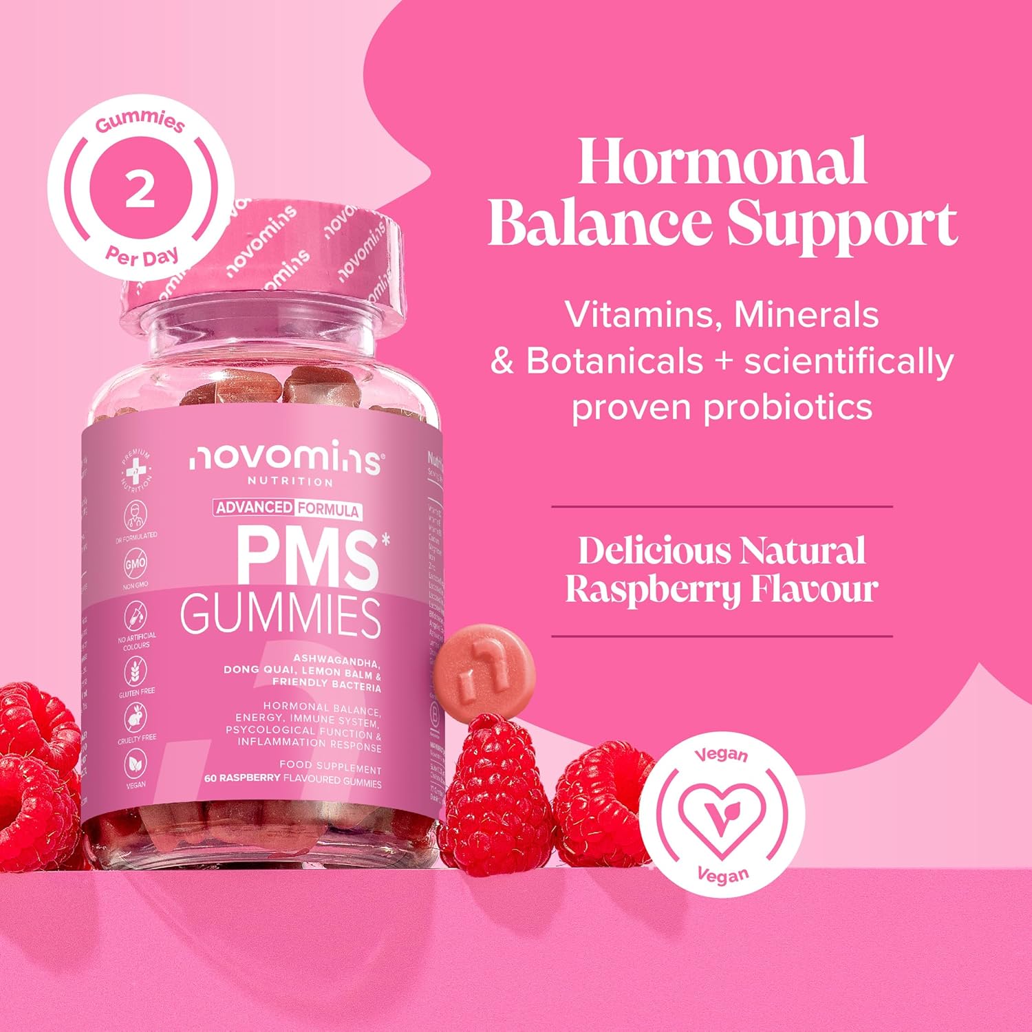 Novomins Nutrition PMS Gummies Hormonal Balance