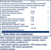 Supplement Facts panel of Life Extension Mix showing full ingredients list and serving size.