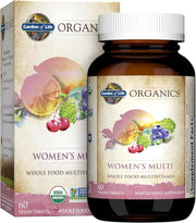 Garden of Life Organics Women's Multi bottle & box, 60 tablets.