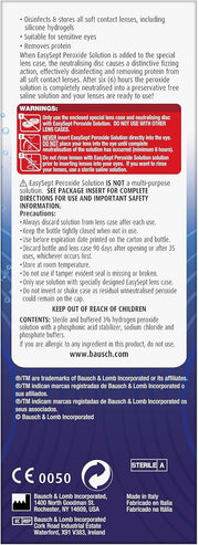 Product label with text and warnings on a blue background