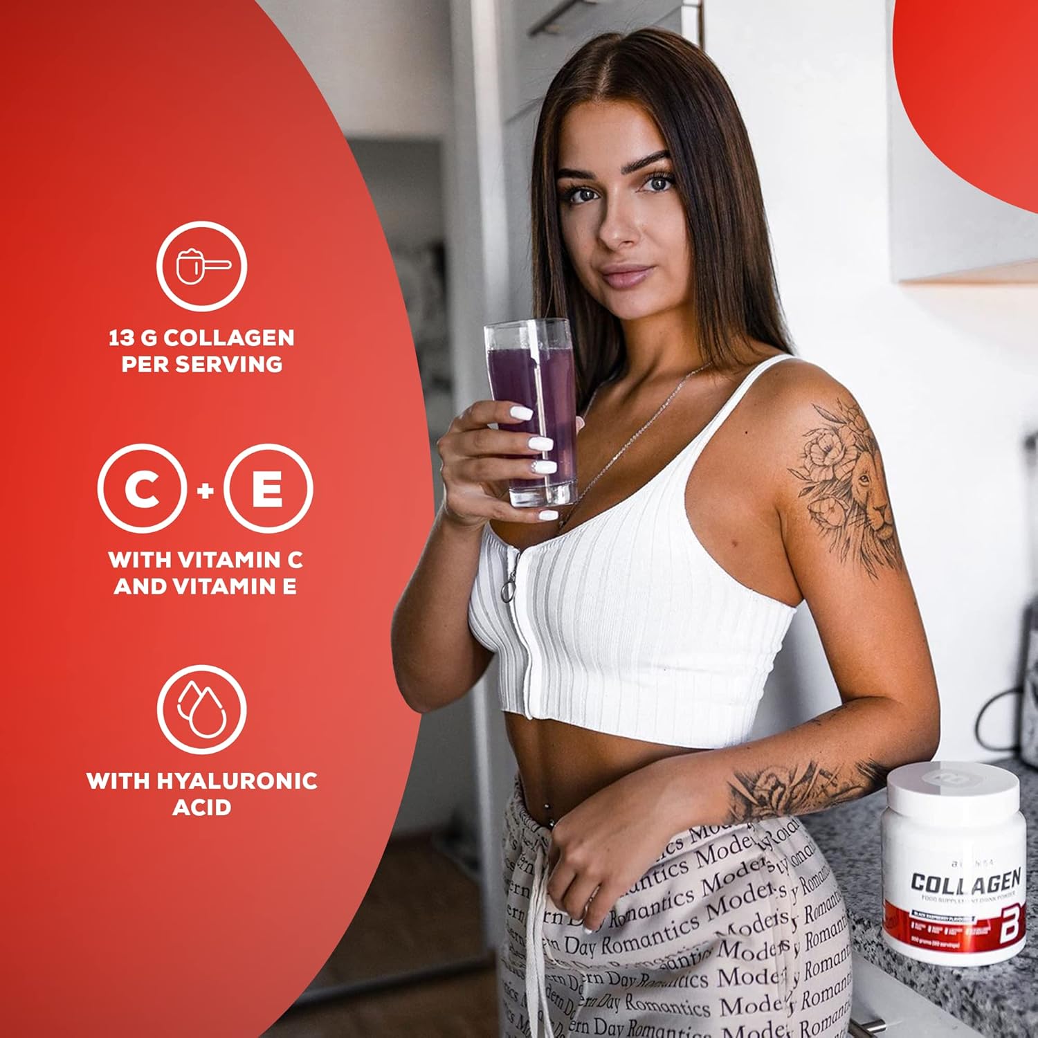 BiotechUSA Collagen Complex with Hyaluronic Acid & Vitamin C - 300g