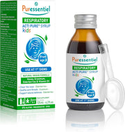 Puressentiel Acti Pure Kids Herbal Syrup 125ml box & bottle with spoon