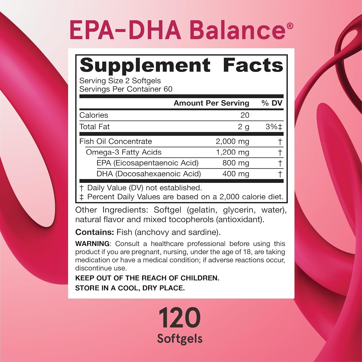 Jarrow Formulas EPA-DHA Balance® 600 mg – 120-240 Softgels