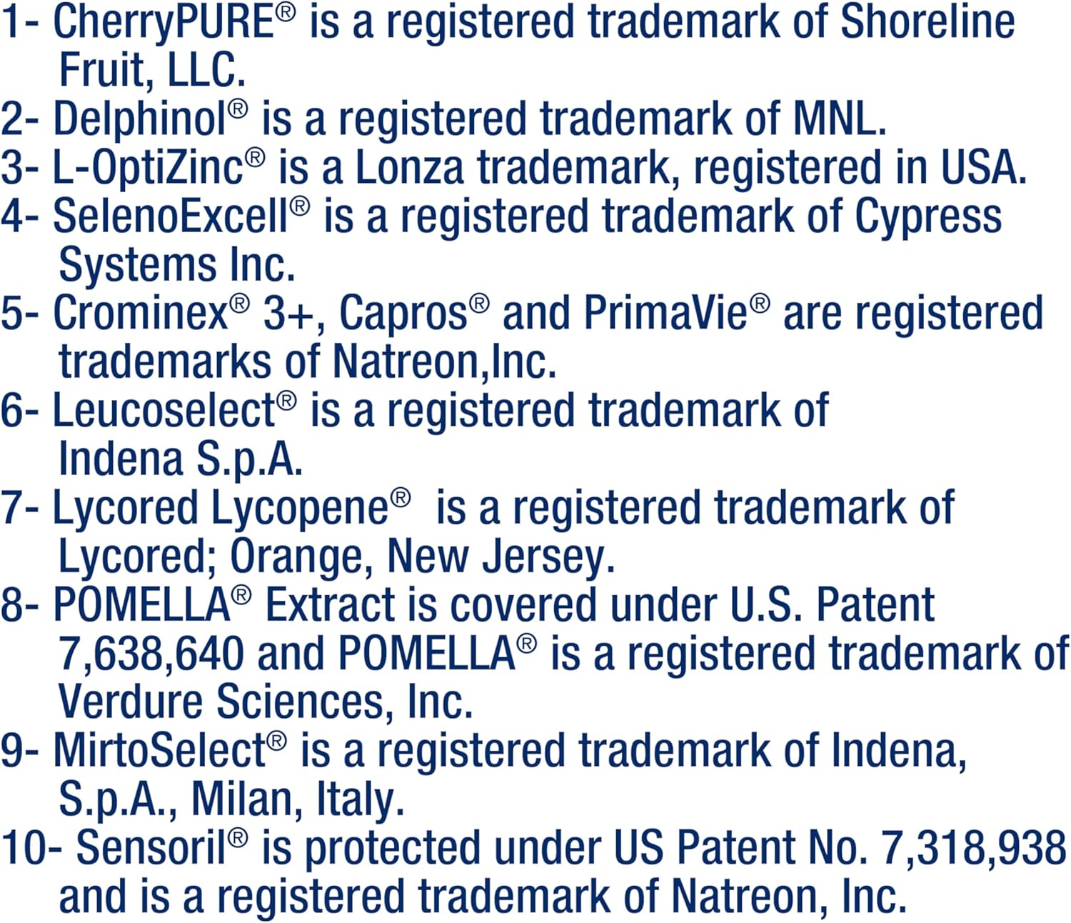 Supplement Facts panel of Life Extension Mix showing full ingredients list and serving size.