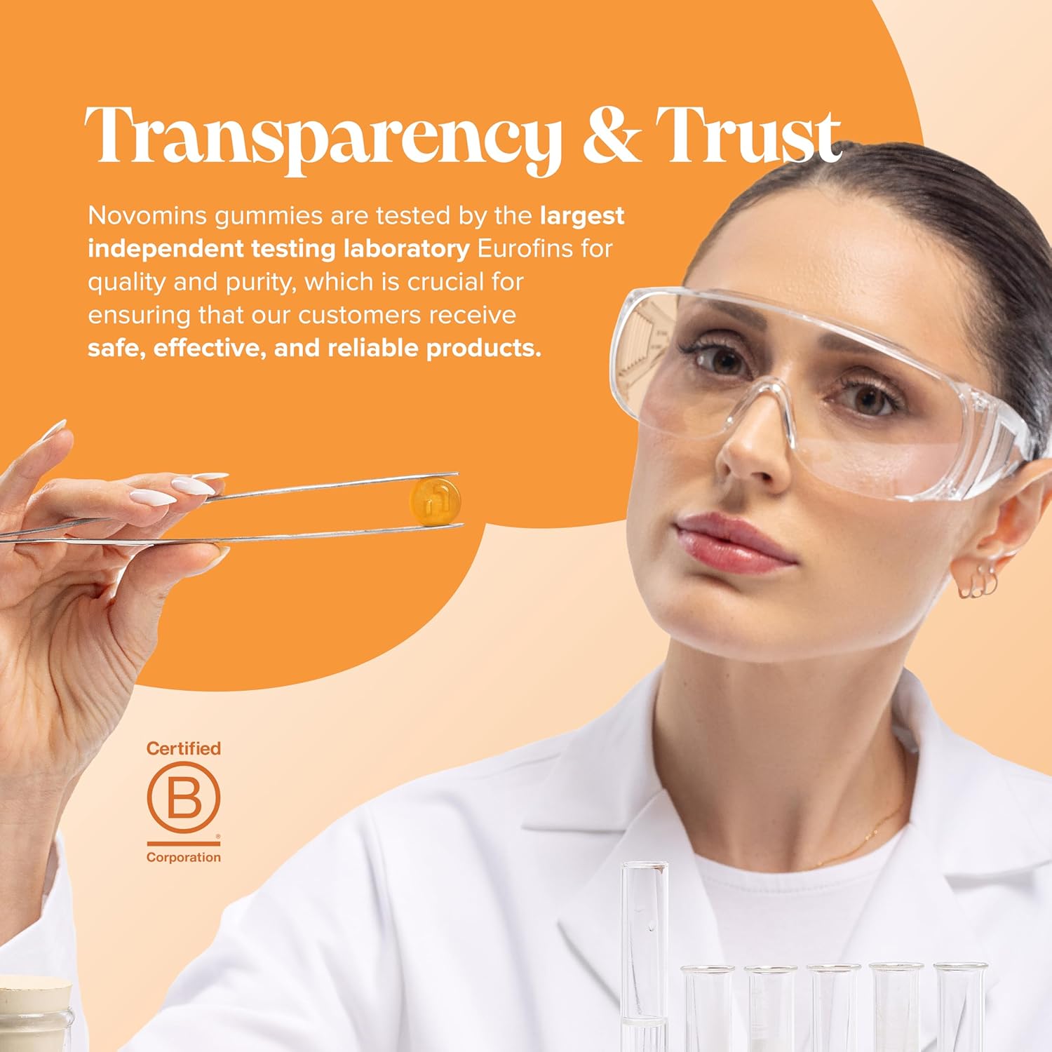 Novomins Vitamin D3 Gummies - 4000 IU, Mango Flavour - 60 Count