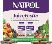 Natrol JuiceFestiv Daily Fruit and Daily Veggie supplement capsule bottles 60 capsules each