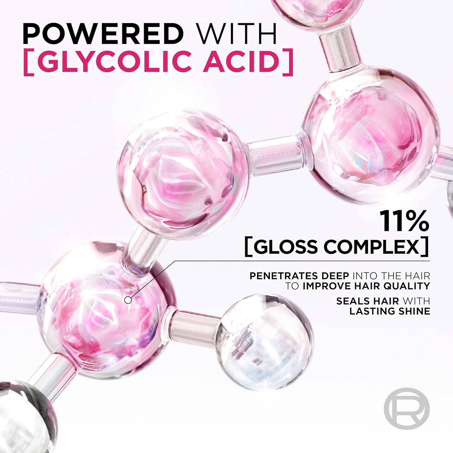 L'Oréal Paris Elvive Glycolic Gloss Conditioner 150ml ingredient panel with Glycolic Acid