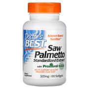 DOCTOR'S BEST Saw Palmetto Standardized Extract  with Prosterol, 320mg 60 - 180 softgels