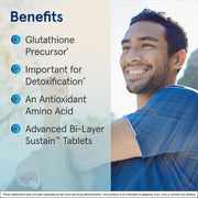 Lifestyle Image: Jarrow Formulas NAC Sustain 600mg tablets daily supplement use 60 count