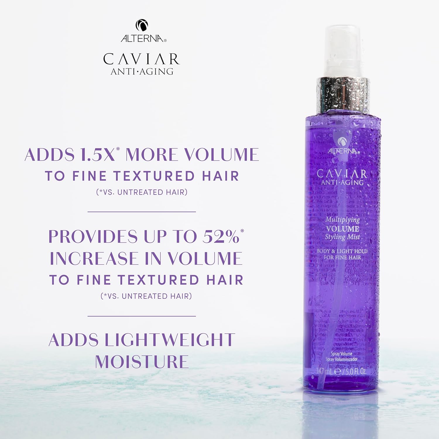 Alterna CAVIAR Multiplying Volume Styling Mist for Fine Hair - Light Hold 147mL