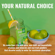 Ener-C Lemon Lime supplement facts and ingredients label 30 sachets