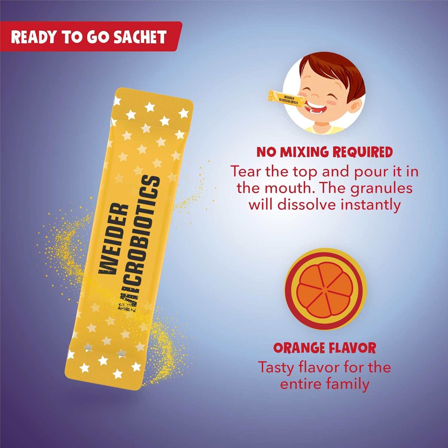 Weider Microbiotics Probiotic - 15 Live Strains with Vitamin C - 60 Sachets