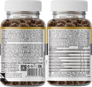 Bottle of Weider Energy Gummies ingredients & barcode