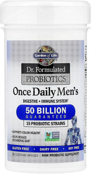 Garden of Life Dr. Formulated Probiotics Once Daily Men's bottle, 30 capsules.