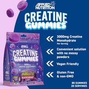 Applied Nutrition Creatine Gummies Blackcurrant 3000mg - 80 Count