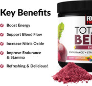 Force Factor Total Beets Beet Root Powder, Berry Lemonade Flavor, 30 Servings 201g