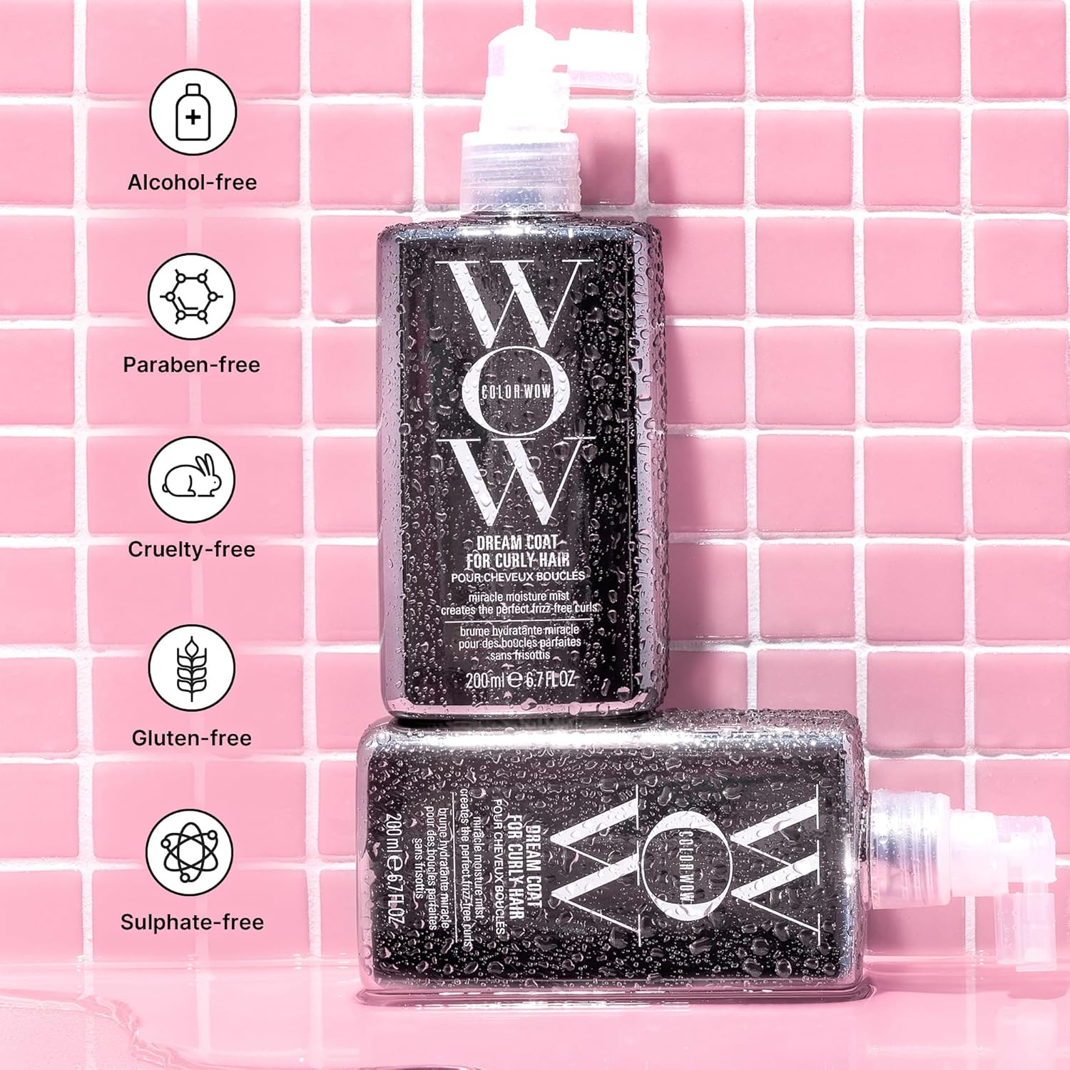Color Wow Dream Coat for Curly Hair - Frizz-Free Moisture Mist Spray
