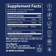 Supplement Facts Image: Trace Minerals Ionic Fulvic Acid supplement facts ingredients liquid bottle 59ml