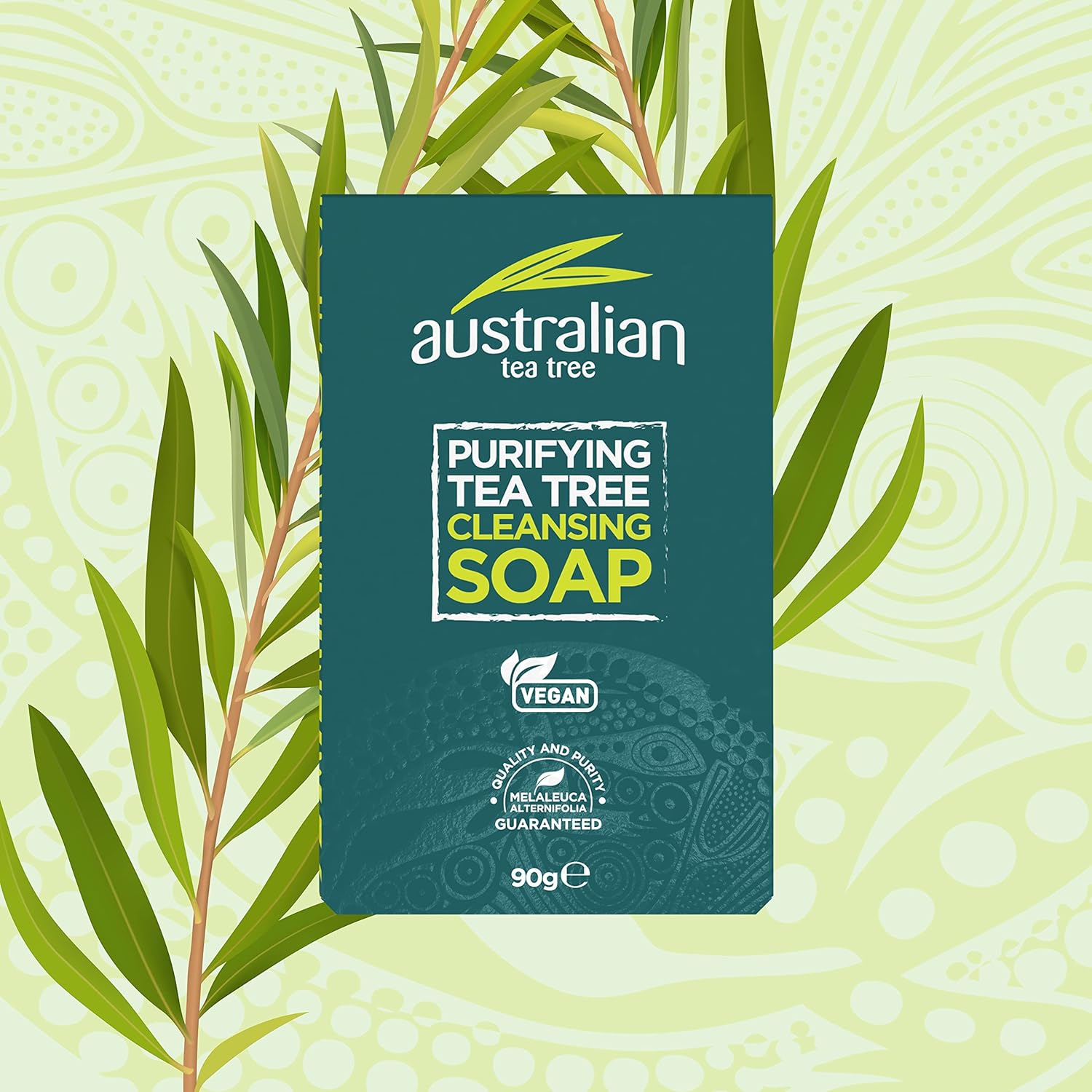 Australian Tea Tree Oil Soap Bar - Vegan & Natural - 90g