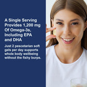 How to Use: Carlson Omega 3 fish gelatin softgel capsules daily use supplement 130 count
