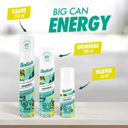 Batiste Dry Shampoo Original Classic Fresh - 200ml For Refreshed Hair On-The-Go sizes