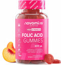 Novomins Folic Acid Gummies 400mcg Peach - 90 Count