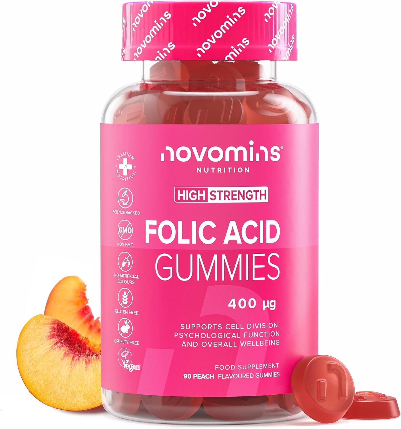 Novomins Nutrition Folic Acid Gummies 400mg
