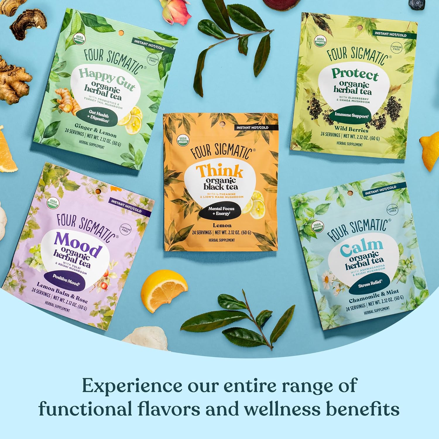 Four Sigmatic Organic Herbal Tea, Chamomile & Mint - 60g other variants.