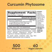 Jarrow Formulas Curcumin Phytosome 500 mg 60-120 Veggie Capsules
