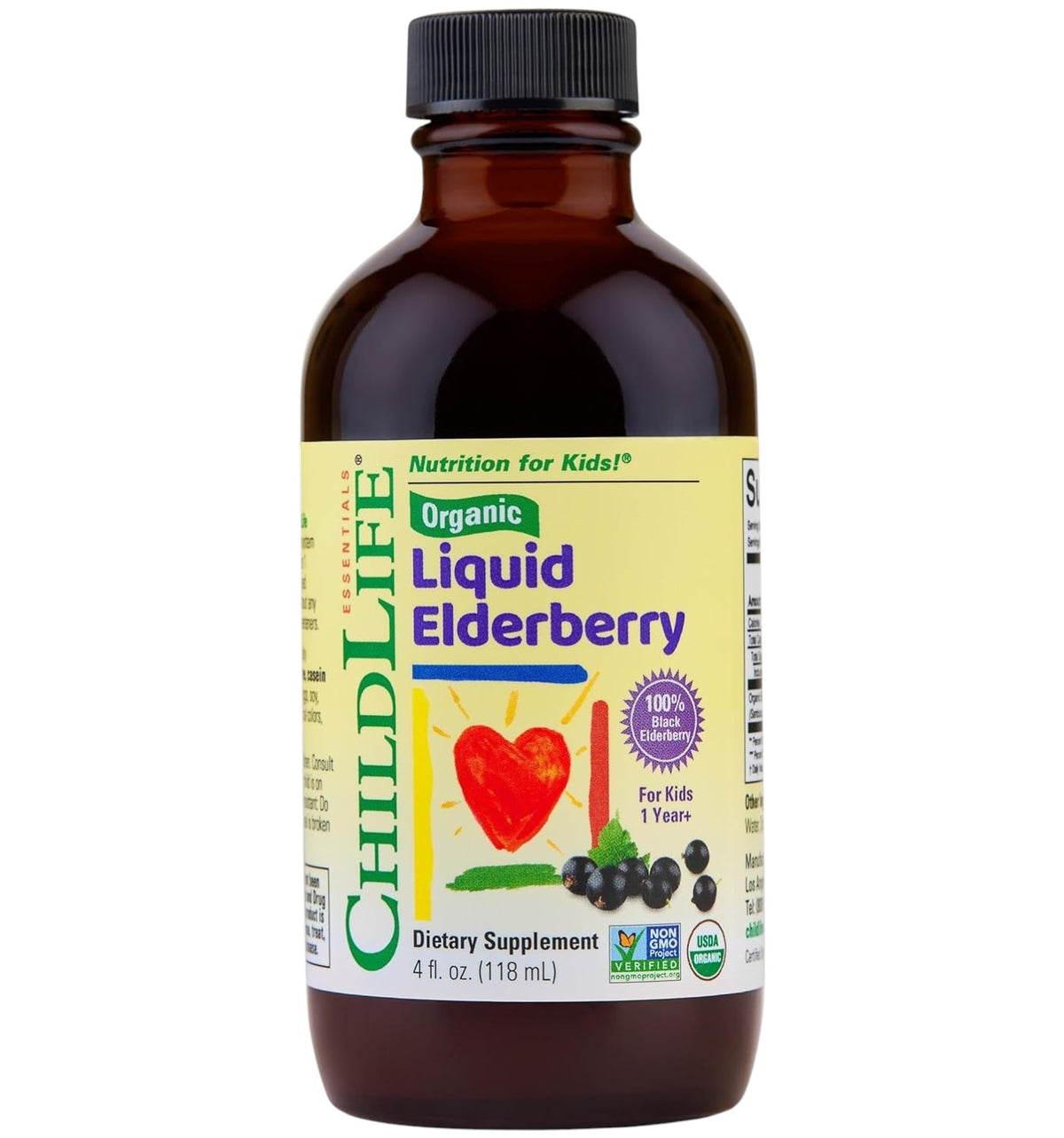 ChildLife Essentials Organic Liquid Elderberry 118ml