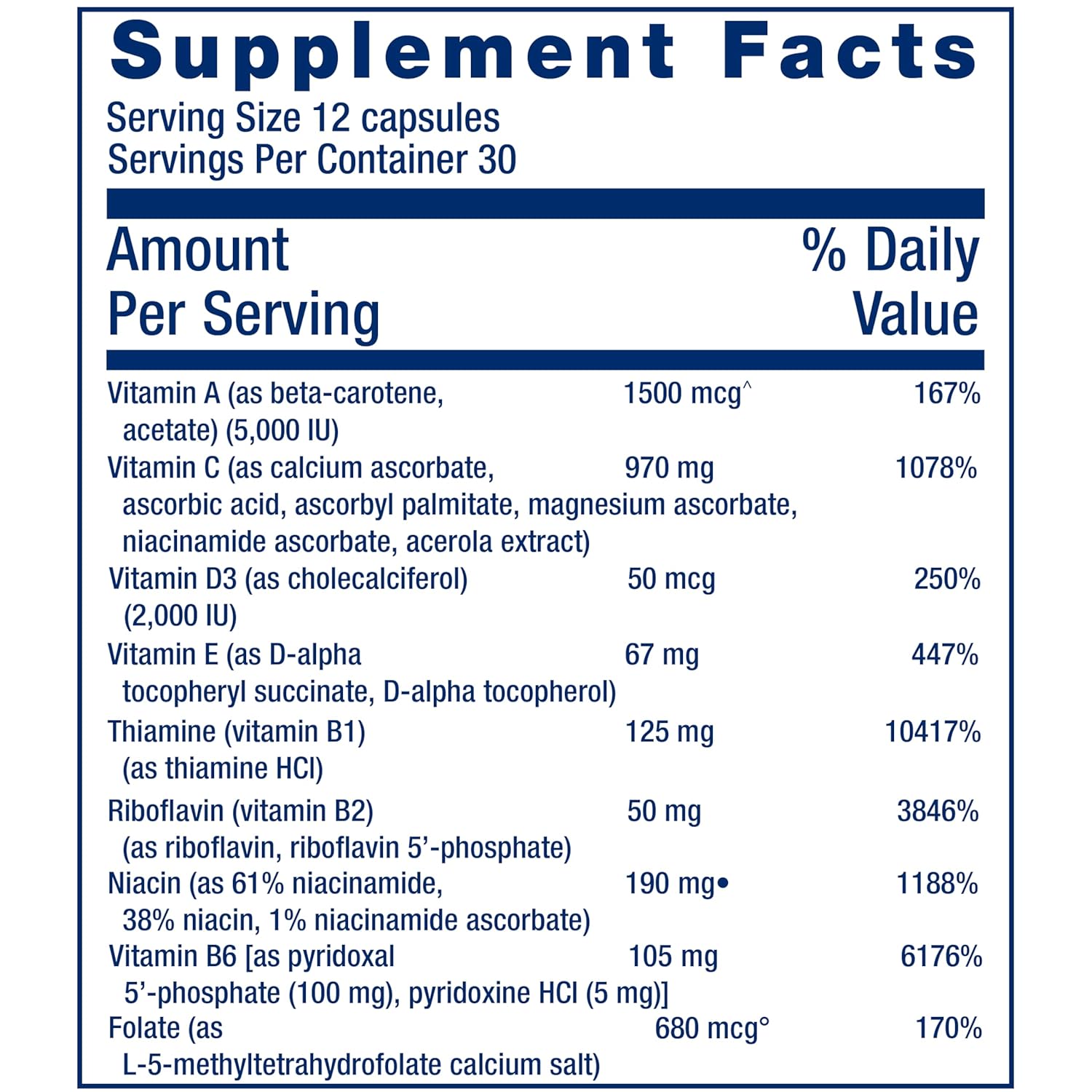 Supplement facts label for Life Extension Mix Without Copper formula showing ingredients.