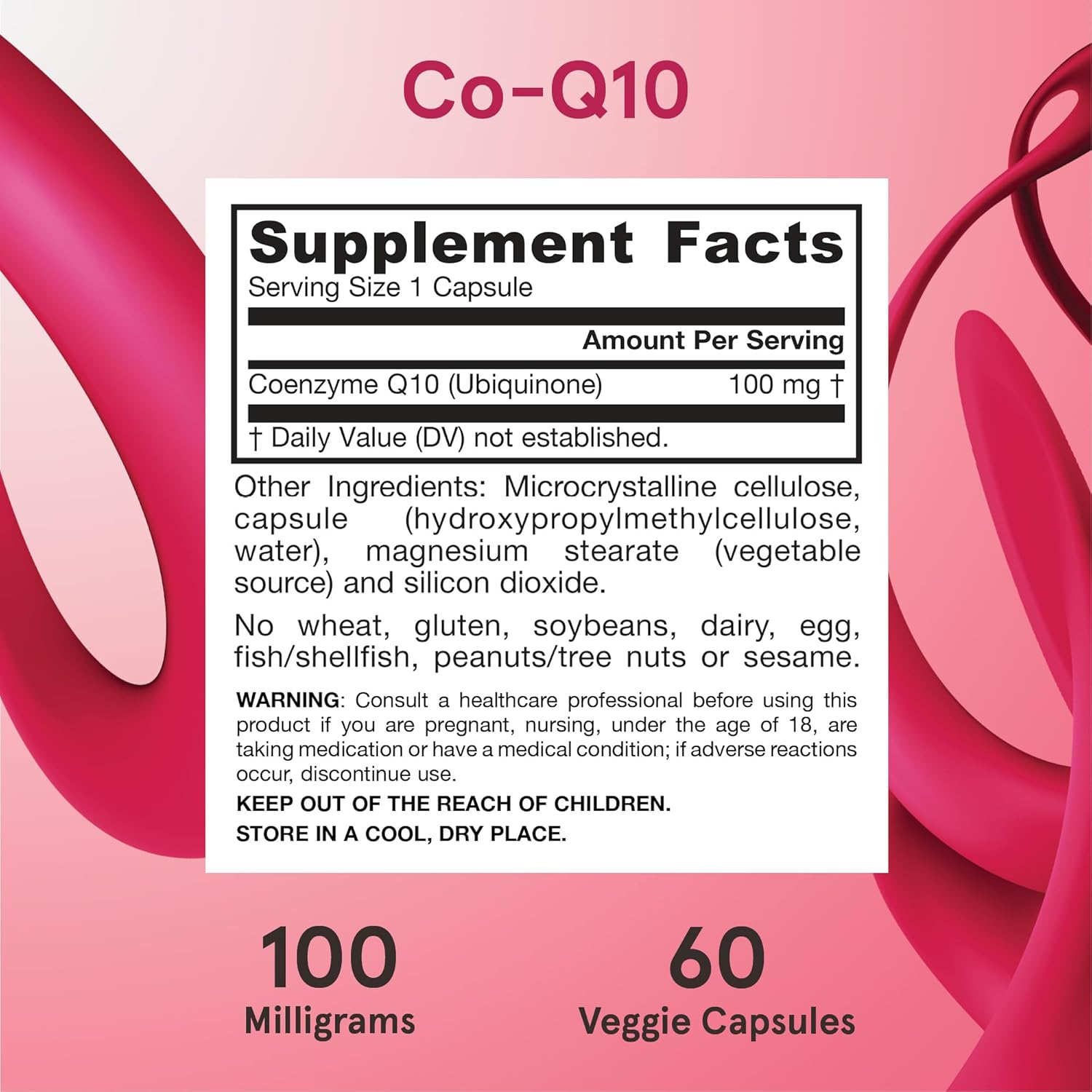 Jarrow Formulas Co-Q10 100 mg – 60 Veggie Capsules