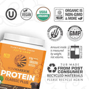 Sunwarrior Classic Plus Plant Protein, Organic Chocolate