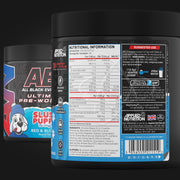 Barcode and product label for ABE Pre-Workout Slush Puppie.