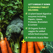 Garden of Life Dr. Formulated Organic Digest+ bottle, 90 chewable tablets.