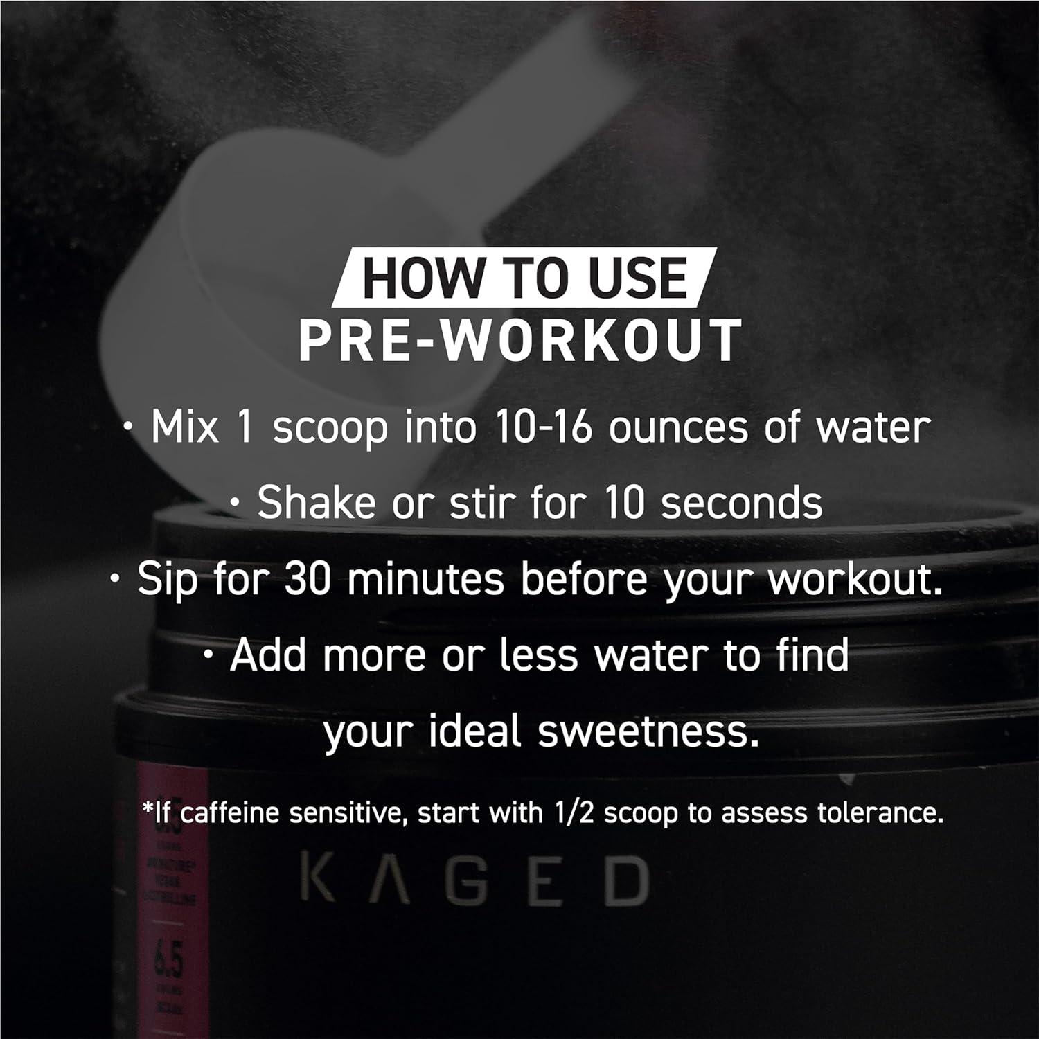 Kaged Pre-Kaged Pre Workout Powder, Berry Blast flavour, how to use.