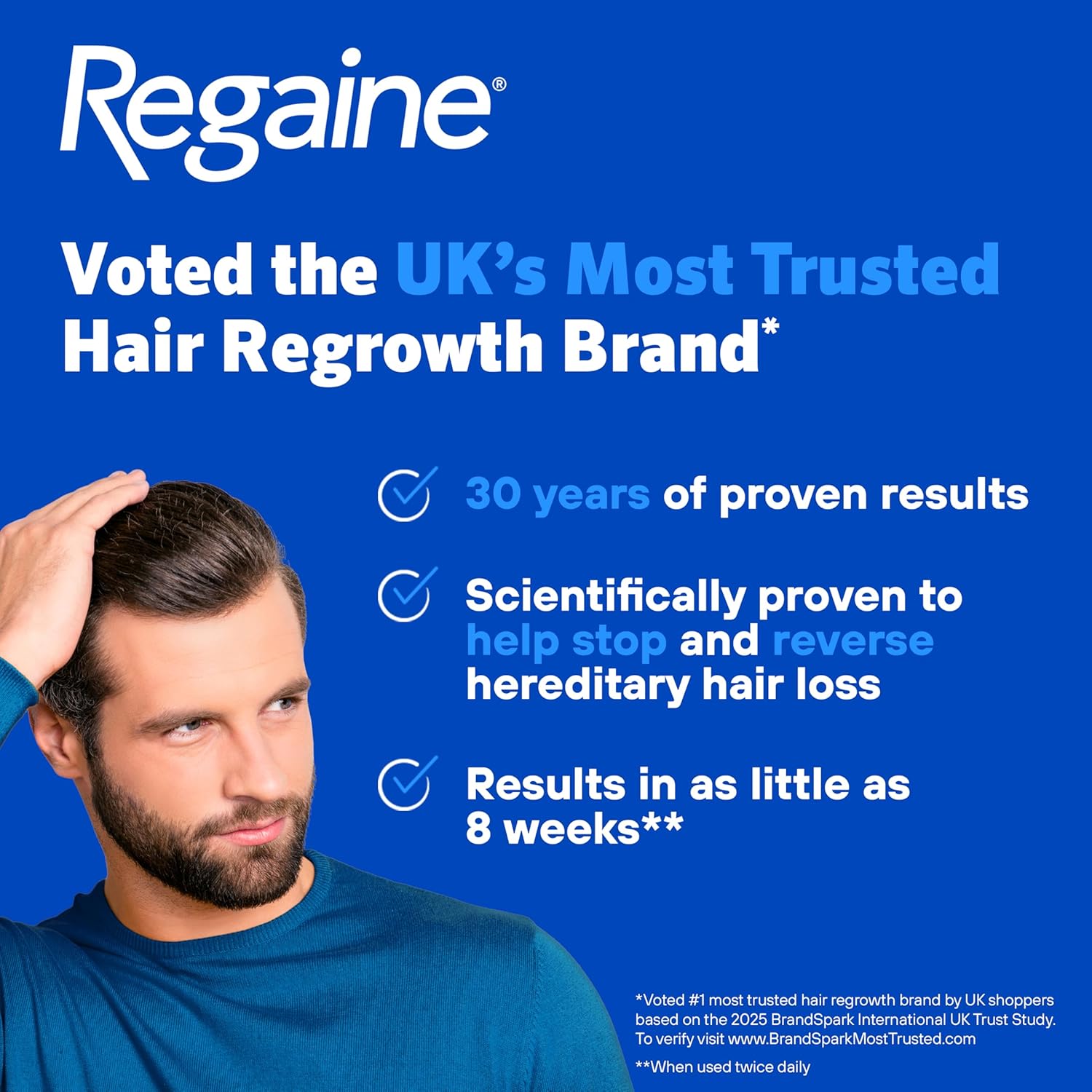 Regaine For Men 5% Minoxidil scalp foam 3 x 73ml daily hair care routine