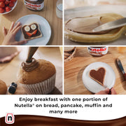 Nutella hazelnut chocolate spread serving example on toast breakfast use 1kg jar