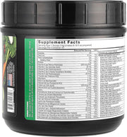 Supplement container with nutritional facts label
