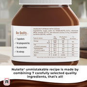 Nutella hazelnut cocoa spread ingredients label jar 1kg