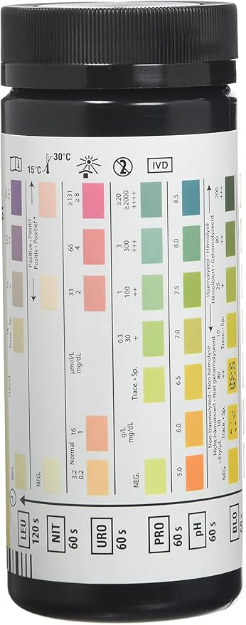 Siemens Multistix 10 SG Urine Test Strips - 100 Strips for Wellness Tracking