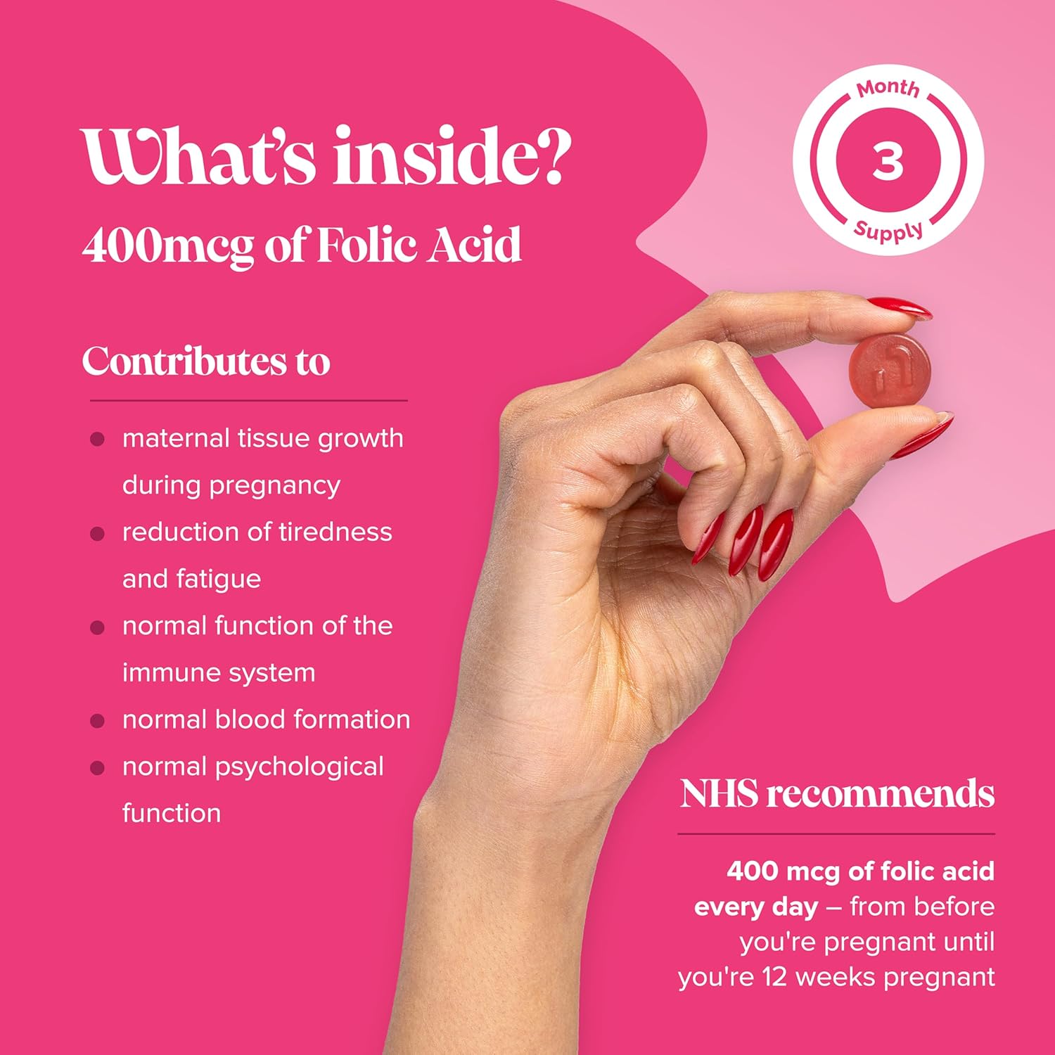 Novomins Nutrition Folic Acid Gummies 400mg