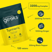 Nutrition Geeks High-Strength Turmeric Complex Vegan Tablets - 120 Count