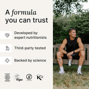 Huel Ready-to-Drink Vanilla plant based meal drink bottle lifestyle use image 500ml 8 pack
