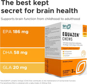 EQUAZEN CHEWS supplement packaging with nutritional information on a white background
