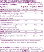 Applied Nutrition Sparkling Protein Water Tropical Burst ingredients label 330ml