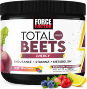 Force Factor Total Beets Beet Root Powder, Berry Lemonade Flavor, 30 Servings 201g